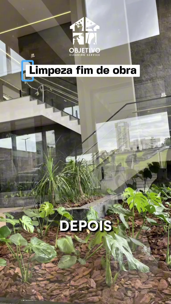 Ambiente limpo depois da limpeza pós-obra em Maringá
